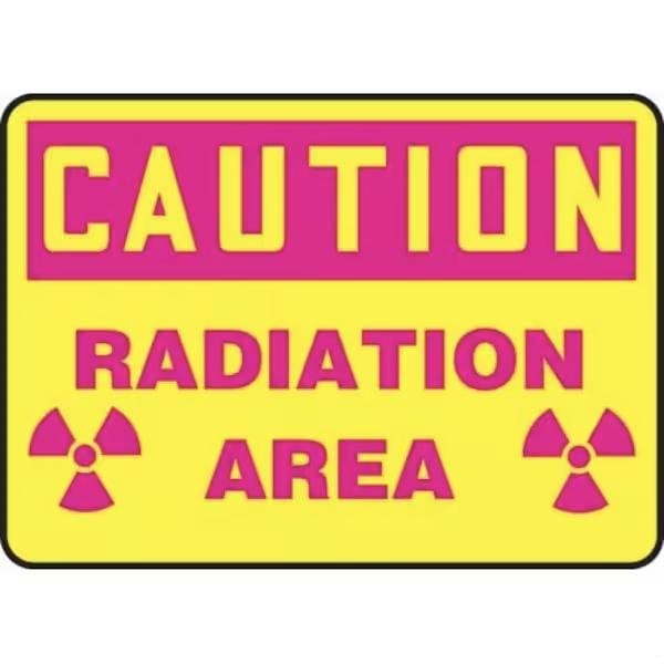 Accuform Radiation & Laser Sign, 10 in H x 14 in W, Aluma-Lite MRAD637XL - main